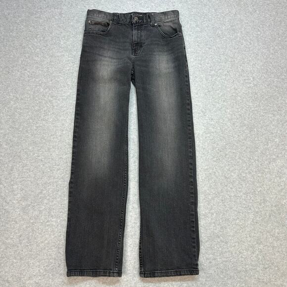Wonder Nation Relaxed Fit Jeans Boys 16 Black WB08201B Mid Rise Denim Straight - Picture 1 of 9
